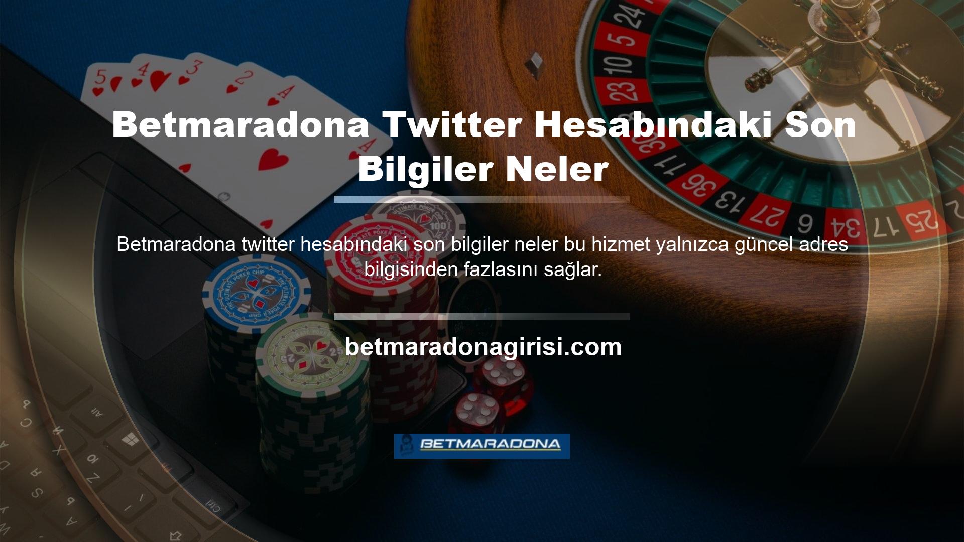 Yeni güncellemeler için Betmaradona Twitter hesabını da takip edebilirsiniz