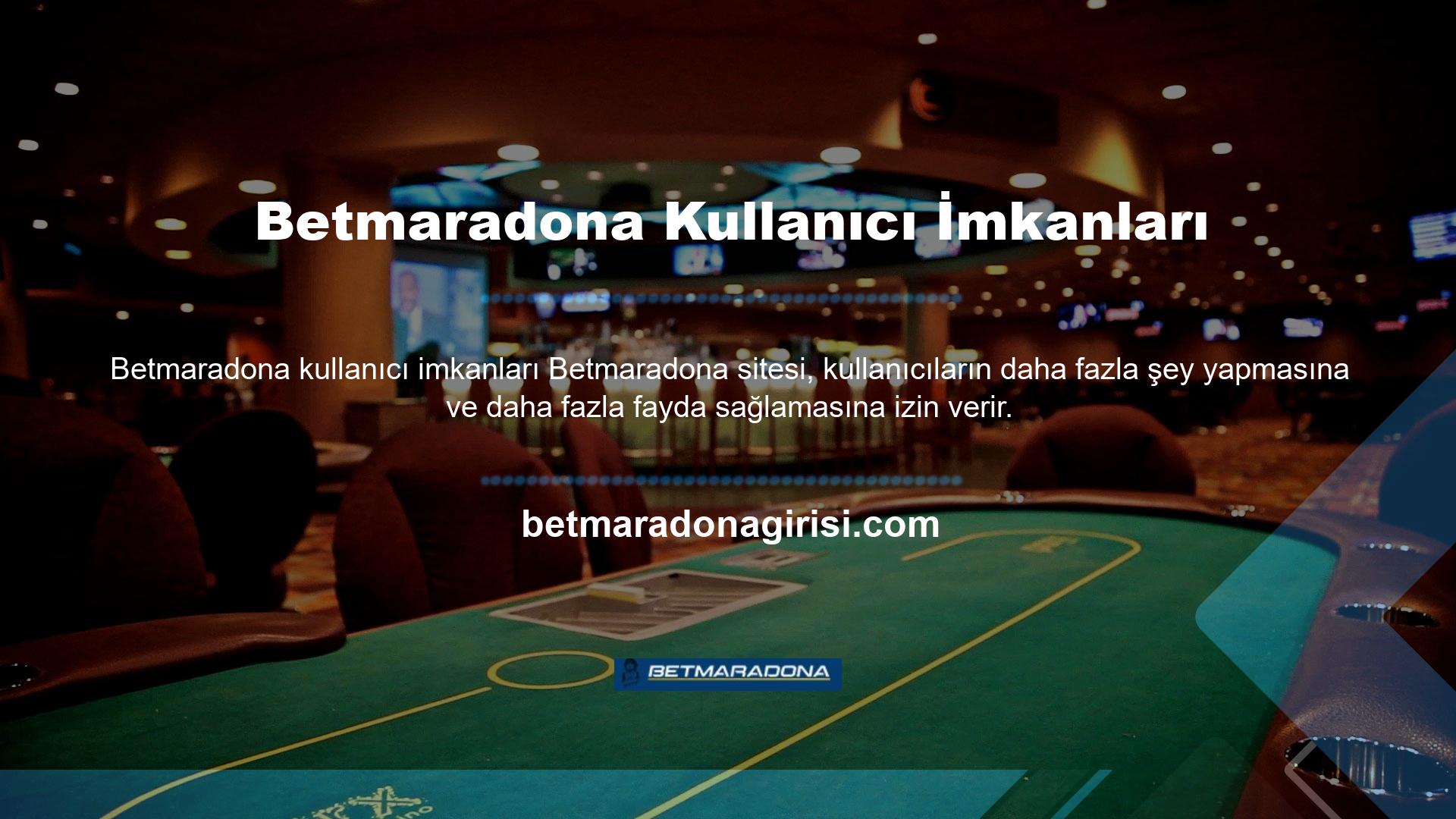 Betmaradona Casino, kullanıcıları için en çok bahis ve en iyi bahis seçeneklerine sahip olmak istiyor